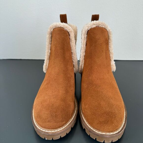 NEW Steve Madden Leopold Suede Leather Chelsea Boot in Camel Size 6.5 - Picture 6 of 12